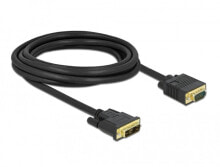 DeLOCK 86750 видео кабель адаптер 3 m DVI VGA (D-Sub) Черный