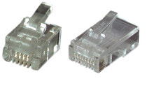 Кабели и провода для строительства eFB Elektronik RJ-12 UTP E-MO 6/6 SF коннектор Прозрачный 37513.1-100