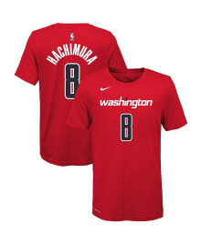 Nike big Boys Rui Hachimura Red Washington Wizards Name and Number Performance T-shirt