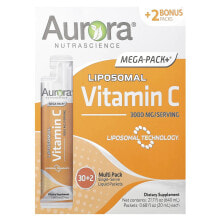 Аурора Нутрасаенс, Mega-Pack + витамин C, 3000 мг, 32 упаковки по 15 мл (0,5 жидк. Унции)