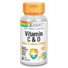 SOLARAY Vitamin C 1000mgr+D 2000UI 60 Units