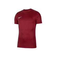 Мужские спортивные футболки Мужская футболка спортивная красная однотонная  Nike Park Vii