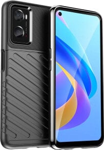 Hurtel Thunder Case elastyczne pancerne etui pokrowiec Oppo A76 / Oppo A36 / Realme 9i czarny