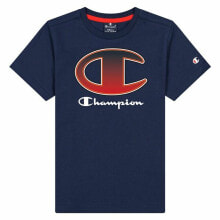 Child's Short Sleeve T-Shirt Champion Crewneck T-Shirt B Navy Blue