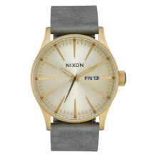 Мужские наручные часы с ремешком мужские наручные часы с серым  кожаным ремешком Nixon A1052982 ( 42 mm)