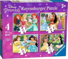 Пазл для детей Ravensburger Puzzle 4w1 Księżniczki Disney 2