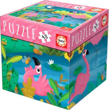 Детские развивающие пазлы educa Puzzle 48 Cube - Flamingi G3