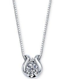 Купить ювелирные кулоны и подвески Sirena: Sirena bezel-Set Diamond (1/12 ct. t.w.) Pendant Necklace in 14k Gold