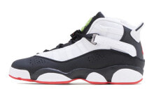 Jordan Air Jordan 6 Rings He Got Game 六冠王 高帮 复古篮球鞋 GS 黑白 / Кроссовки Jordan Air Jordan 6 Rings He Got Game GS 323419-008