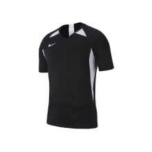 Мужские спортивные футболки Мужская футболка спортивная  черная белая обтягивающая для бега Nike Legend SS Jersey