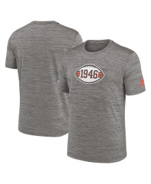 Nike men's Heather Charcoal Cleveland Browns 2023 Sideline Alternate Logo Performance T-shirt