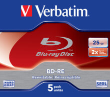 Диски и кассеты Verbatim 43615 чистые Blu-ray диски BD-RE 25 GB 5 шт