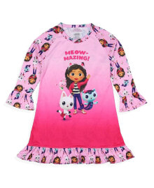 Купить детские пижамы для девочек Gabby's Dollhouse: Toddler Girls Meow-Mazing! Sleep Pajama Dress Nightgown