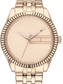 Женские наручные кварцевые часы Tommy Hilfiger ремешок из нержавеющей стали. Водонепроницаемость-3 АТМ. Прочное, минеральное стекло.