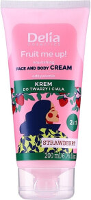 Gesichts- und Körpercreme mit Erdbeergeschmack - Delia Fruit Me Up! Face & Body Cream 2in1 Strawberry Scented