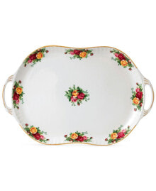 Old  Country  Roses  Handled Serving Platter