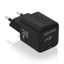 AISENS ASCH-20W2P011-BK зарядное устройство для мобильных устройств Универсальная Черный Кабель переменного тока Быстрая зарядка Для помещений