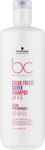 Shampoo für graues und blondiertes Haar - Schwarzkopf Professional Bonacure Color Freeze Silver Shampoo pH 4.5