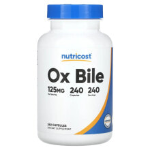 Nutricost, Ox Bile , 125 mg , 240 Capsules