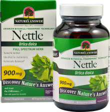 Витамины и БАДы для мужчин Nature's Answer Nettle Крапива двудомная 90 растительных капсул