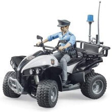 Игрушечные машинки и техника для мальчиков игрушечная машинка Bruder Полицейский квадроцикл с фигуркой полицейского