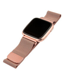 WITHit Rose Gold-Tone Stainless Steel Mesh Band Compatible with the Fitbit Versa and Fitbit Versa 2