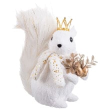 Christmas bauble White Gold Squirrel 22 x 11 x 23 cm