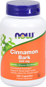 Витамины и БАДы для сердца и сосудов NOW Foods Cinnamon Barkкора Кора коричного дерева для здорового уровня сахара в крови 600 мг 120 капсул