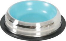 Миски zolux MERENDA stainless steel anti-slip bowl 225 ml, blue color