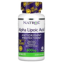 Антиоксиданты natrol, Alpha Lipoic Acid, Time Release, 600 mg, 45 Tablets