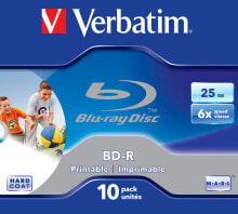 Verbatim BD-R SL 25GB 6x Printable 10 Pack Jewel Case 10 шт 43713