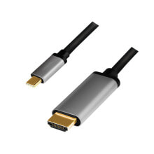 LogiLink CUA0101 - USB 3.2 Gen1 Type-C - HDMI-A - 1.8 m - Black - Grey