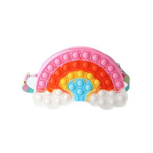 INCA Crossed Silicone Pop-It Rainbow 21x14x35 cm bag