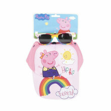 Детские летние головные уборы для девочек набор Peppa Pig Солнечные очки Розовый Кепка (2 pcs)