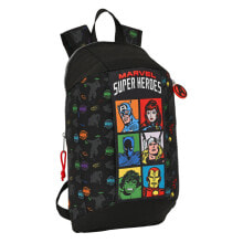 Детские школьные рюкзаки и ранцы для мальчиков повседневный рюкзак The Avengers Super heroes Чёрный 10 L