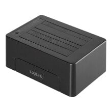 LogiLink QP0028 док-станция для накопителей USB 3.2 Gen 2 (3.1 Gen 2) Type-C Черный
