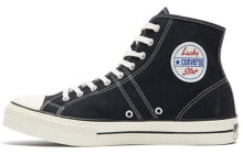 Converse Lucky Star HI 耐磨防滑 高帮 帆布鞋 男女同款 黑色 / Кеды Converse Lucky Star HI Canvas Shoes