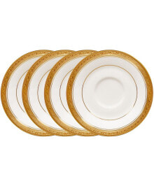 Noritake crestwood Gold Set of 4 Saucers, Service For 4