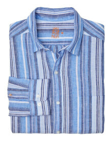 J.Mclaughlin Multi Stripe Gramercy Linen Shirt Men's