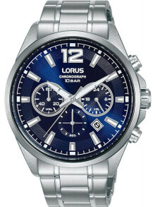 Мужские наручные часы с браслетом Мужские наручные часы с серебряным браслетом Lorus RT383JX9 chronograph mens 43mm 10ATM