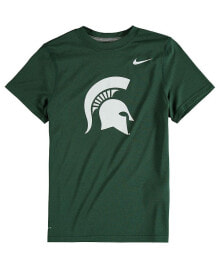 Nike youth Boys Hunter Green Michigan State Spartans Logo Legend Dri-FIT T-shirt