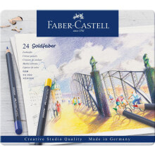 Цветные карандаши для рисования для детей Faber-Castell Goldfaber Metal цветной карандаш 24 шт Разноцветный 114724