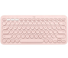 Клавиатуры Клавиатура Logitech K380 Bluetooth QZERTY Розовый 920-009590