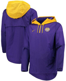 Nike men's Purple, Gold LSU Tigers Player Quarter-Zip Jacket