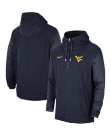 Nike men's Navy West Virginia Mountaineers 2023 Coach Half-Zip Hooded Jacket