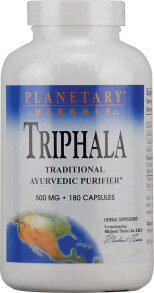 Жиросжигатели Planetary Herbals Triphala Трифала для поддержки естественного процесса очищения организма 500 мг 180 капсул