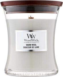 Duftkerze im Glas Warm Wool - WoodWick Hourglass Candle Warm Wool