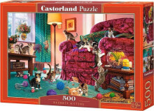 Детские развивающие пазлы castorland Puzzle 500 Naughty Kittens CASTOR