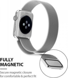 Аксессуары для смарт-часов crong Crong Milano Steel - Stainless Steel Apple Watch Strap 42/44 mm (Black)