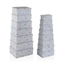Set of Stackable Organising Boxes Versa Baby Cardboard 15 Pieces 35 x 16,5 x 43 cm